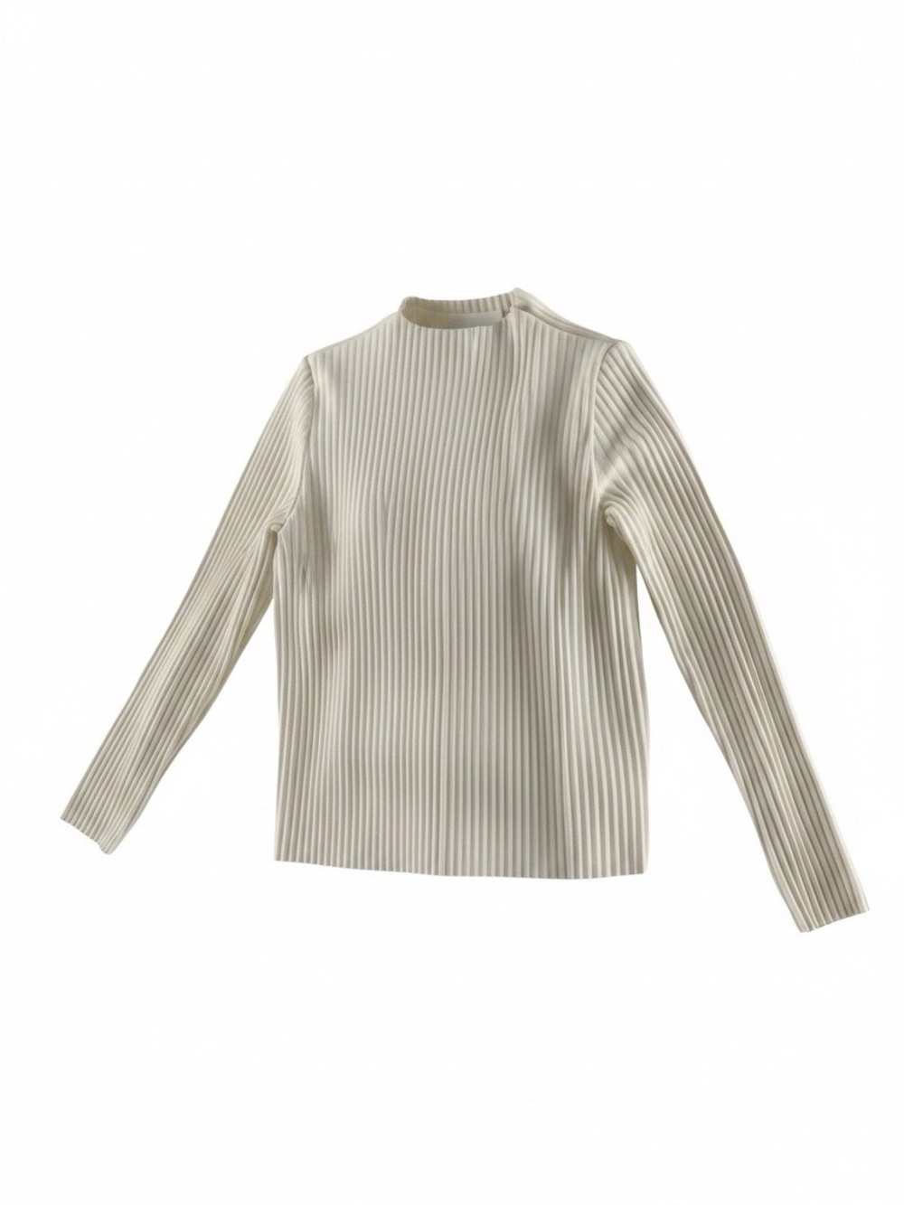 Babaton Cream Ribbed Long Sleeve Top